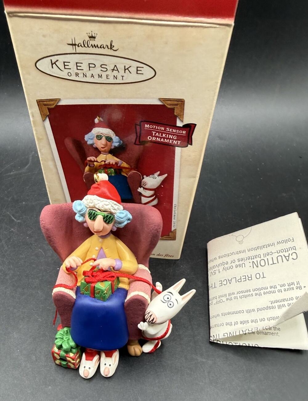Hallmark Ornament Maxine I Dont Do Jolly 2002 Christmas Vintage Talking -31D